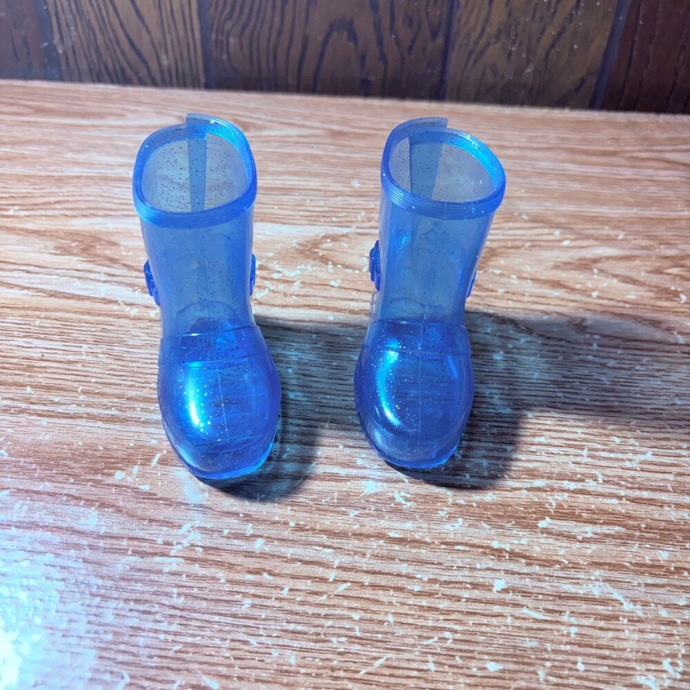 Funrise 18" Doll Boots Teal Glitter Rain American Girl Our Generation